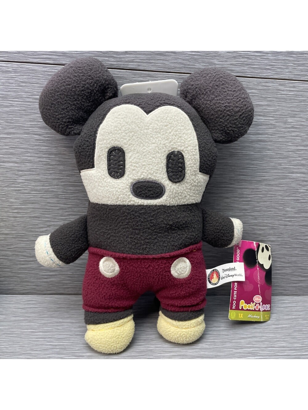 Mickey Mouse Plush Baby Woolen Pook a Looz 12 in Disneyland Walt Disney World